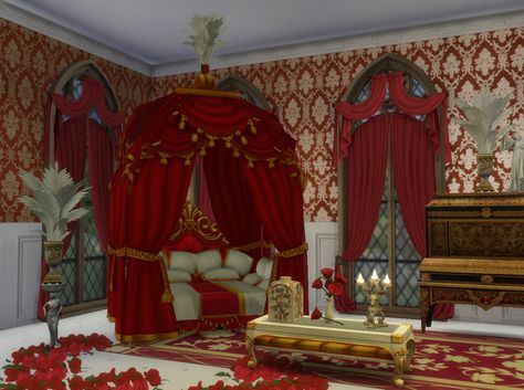 Sims 4 Royalty Furniture, Sims 4 Red Bedroom Cc, Sims 4 Cc Pillows Decor, Sims4 Cc Royal Furniture, Sims 4 Royal Cc Furniture Throne, Sims 4 Cc Rococo Furniture, Sims 4 Royal Cc Furniture Patreon, Sims 4 Royal Bedroom, Chinese Furniture Sims 4 Cc