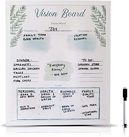 Vision Board Wall, Office Vision Board, Vision Board Video, Whiteboard Planner, Track Goals, Vision Board Kit, Goal Board, Dream Vision Board, Wall Planner