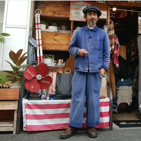 Coastal Grandpa, Japanese Workwear, Japanese Americana, Western Workwear, Fisherman Aesthetic, Grandpa Style, French Workwear, Grandpa Core, Style Outfits Men