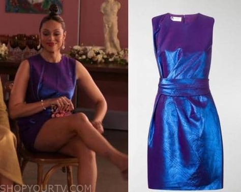 Run the World: Season 2 Episode 6 Whitney's Holographic Dress Holographic Dress, Buy Outfits, Escape The Night, 19 Kids And Counting, Worn On Tv, Wardrobe Clothes, 90 Day Fiance, Tv Show Fashion, Brooklyn Nine Nine