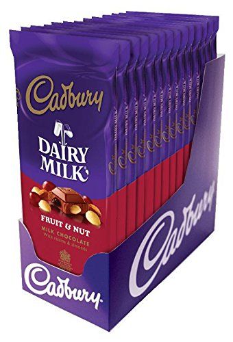 Cadbury Fruit And Nut, Cadbury Bar, Fini Tubes, Chocolate Candy Brands, Pecan Milk, Milk Fruit, Milka Chocolate, Milk Chocolate Bar, Dairy Milk Chocolate