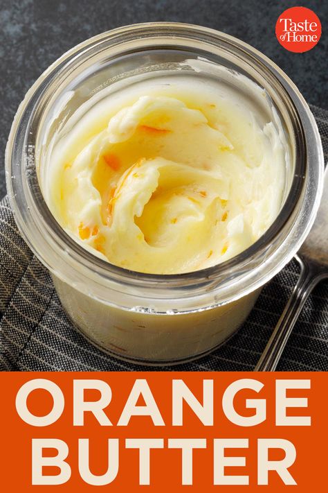 Orange Butter Recipe, Flavored Butter Recipes, Butter Recipes Homemade, Compound Butter Recipe, Orange Butter, Jam Recipes Homemade, Flavored Butter, Jelly Recipes, Homemade Butter