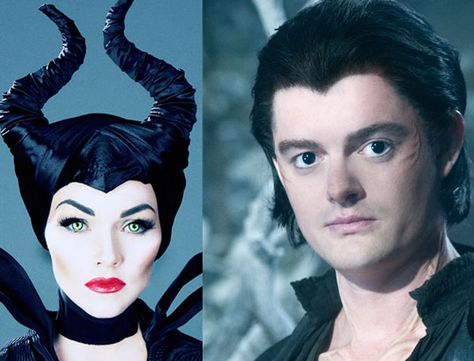 Maleficent Couples Halloween Costume   #Diaval Sebastian and i should do this... Maleficent Couples Costume, Maleficent And Diaval Costume, Diaval Costume, Maleficent Couple Costume, Maleficent Costume Diy, Film Maleficent, Maleficent Costumes, Couple Disney, Halloween Costumes For Adults