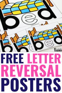 Teaching Reading Fluency, Free Printable Posters, Early Reading Activities, B And D, Planning School, Letter Reversals, Diy Poster, Classroom Organization Elementary, D Letter