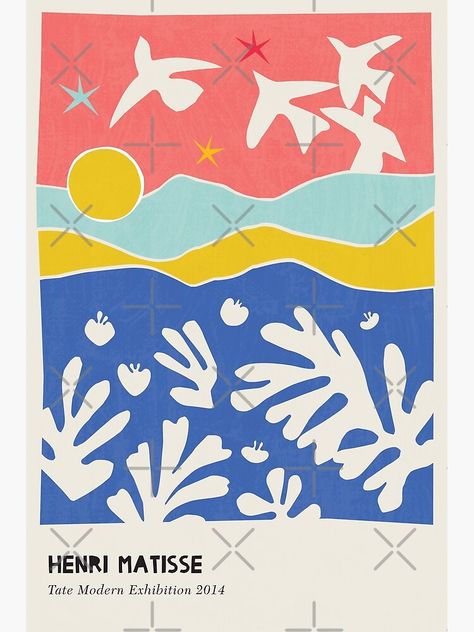 "Matisse Collages Art" Poster by SurfolioPrints | Redbubble Landscape Posters, Mattise Art Henri Matisse Wallpaper, Henri Matisse Art, Henry Matisse, Matisse Collage, Matisse Art Print, Matisse Inspired Art, Henry Matisse Poster, Henri Matisse Collage Art Projects