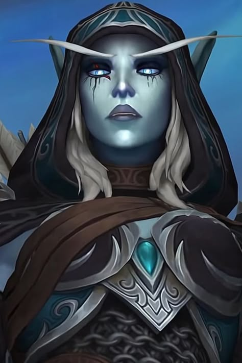 Lady Sylvanas, Wow Horde, Elf Archer, Aesthetic Romance, Sylvanas Windrunner, Warcraft Art, 3 Characters, Dark Elf, Poster Ideas