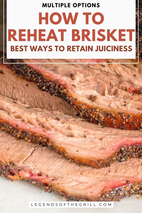 Master the art of reheating brisket with these simple tips! Enjoy perfectly warmed, flavorful meat every time. 🔥👍 #HowToReheatBrisket #LeftoverMagic #BBQSecrets #TastyTricks How To Make Barbecue, Smoked Beef Brisket Recipes, Brisket Flat, Tender Brisket, Brisket Recipes Smoked, How To Cook Brisket, Beef Brisket Recipes, Bbq Brisket, Smoked Beef Brisket