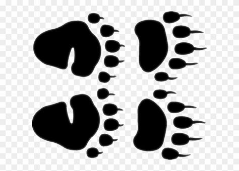 Paw Print Drawing, Paw Print Clip Art, Bear Paw Tattoos, Polar Bear Paw, Wolf Paw Print, Bear Tracks, Bear Paw Print, Wolf Paw, Kangaroo Paw