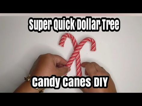 (1335) Super Quick Dollar Tree Foam Hair Roller Candy Canes DIY Christmas Gingerbread Hacks #shorts - YouTube Plastic Candy Cane Crafts, Fabric Candy Canes Diy, Candy Cane Holders Diy, Candy Canes Diy, Bendy Rollers, Foam Curlers, Foam Rollers Hair, Candy Cane Crafts, Curling Rods