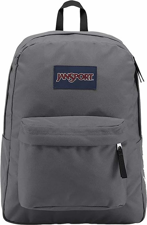 Grey Jansport Backpack, Jansport Right Pack, Jansport Superbreak Backpack, Grey Backpacks, Backpack Reviews, Personal Care Items, Lightweight Bag, Backpacking Packing, Deep Gray