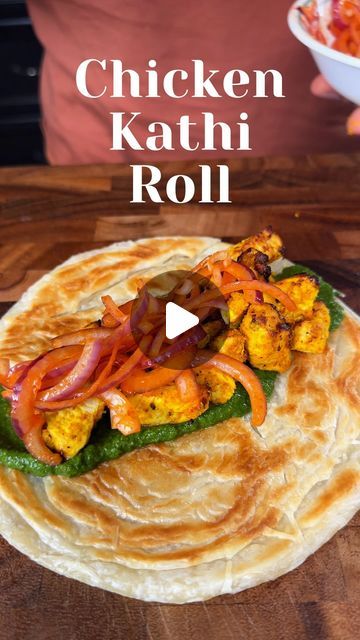 Vimarsh Patel on Instagram: "Lets make chicken kathi rolls, easy to make and easy to eat!! Save this and follow for more! Full recipe: link in bio. - #homecooking #athomerecipe #chicken #kathirolls #easymeals #streetfoodathome" Chicken Kathi Roll Recipes, Chicken Roll Recipes, Chicken Kathi Roll, Kathi Roll Recipe, Kathi Roll, Rolled Chicken Recipes, Rolls Easy, Chicken Roll, Chicken Rolls