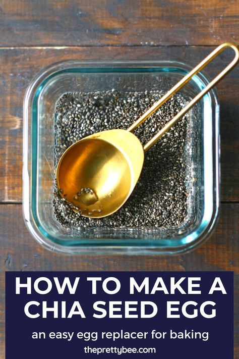 Learn how easy it is to make a chia seed egg replacer! You can still bake even if you don't have eggs! #eggreplacer #chiaseed #vegan #eggfree Chia Seed Egg, Chai Seed, Smoothie Detox Diet, Chia Egg, What Is Healthy Food, Healthy Foods To Make, Egg Replacer, Healthy Food Habits, Healthy Meals To Cook