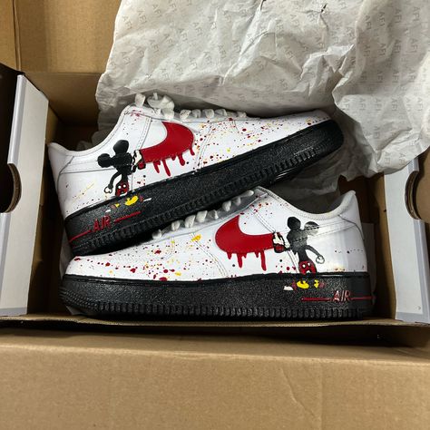 LV Drip - AF1's - Tommy Manning Art Painted Converse, Air Force One Shoes, Custom Sneakers Diy, Painted Nikes, Custom Shoes Diy, Painted Sneakers, Custom Nike Shoes, Custom Design Shoes, Personalized Shoes