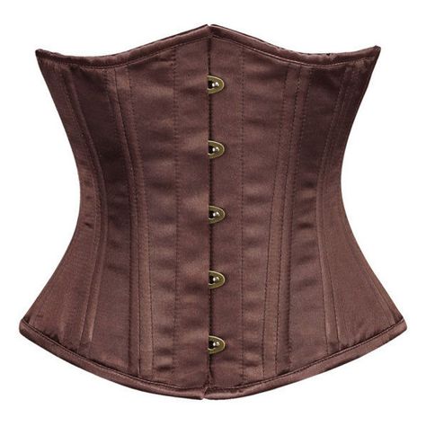 Brown Satin Double Bone Underbust Corset Top Waist Cincher ($51) ❤ liked on Polyvore featuring intimates, shapewear, corsets, black, lingerie e women's clothing Burlesque Halloween Costumes, Halloween Corset, Gothic Costume, Brown Corset, Victorian Corset, Corset Costumes, Waist Cincher Corset, Steampunk Corset, Royal King