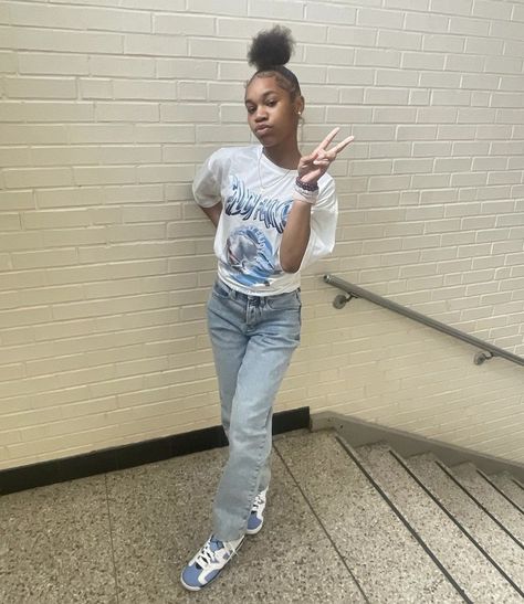 Jordan 6 Unc Home Outfit, Unc Home 6s Outfit, Unc Jordan 6 Outfits, Jordan 6s Outfit Women, Jordan 6 Unc Outfit Woman, Unc 6s Outfit, Jordan 6 Unc Outfit, Jordan 6s Outfit, Chill School Outfits Black Women