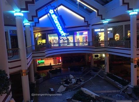 the starcourt mall destroyed, maybe in the last episode? I'm scared @strangerthingsfilming #strangerthings3 #strangerthings… Star Court Mall, Stranger Things Mall, Starcourt Mall, Abandoned Malls, Vintage Mall, Stranger Things Halloween, Stranger Things 3, Stranger Things Have Happened, I'm Scared