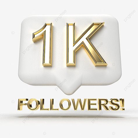 1k Instagram Followers Png, 1k Followers Thank You Background, Share Chat Logo Image Png, Instagram 1k Followers Logo, 1k Logo, Follow Me Logo, 1 K Followers, 1k Instagram Followers, Gold Rendering