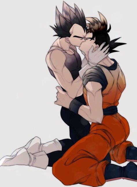 Vegeta x Goku Kid Vegeta, Dbz Funny, Goku Art, Goku Y Vegeta, Vegeta And Bulma, Cartoon Ships, Dragon Ball Super Art, Goku And Vegeta, Hottest Anime Characters