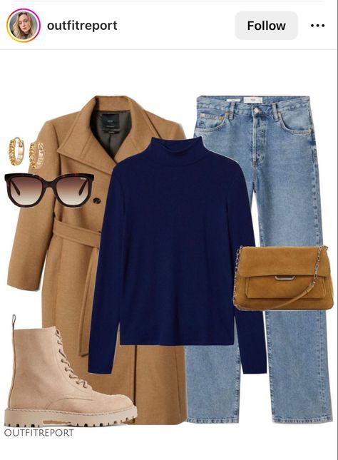 Winter 2024 Work Outfits For Women, Light Jeans Outfit Winter, Camel Outfits, Camel Outfit, Looks Jeans, Beige Outfit, Brown Outfit, Stylish Work Outfits, Brown Coat