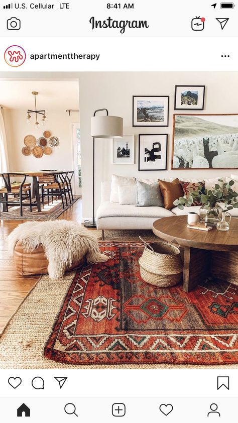 Red Rug Living Room, Aesthetic Living Room, Living Room Red, Apartment Decor Inspiration, Design Your Dream House, Living Room Decor Apartment, Boho Living Room, Living Room Inspo, Lounge Room