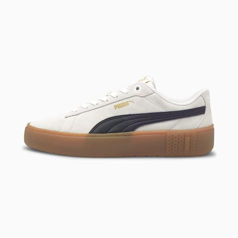 PUMA Smash Platform V2 Sd Women's Trainers, White/Black/Gum. Puma Sport, White Puma, 1 Logo, Black Gums, Low Boots, Puma Women, Puma Shoes, Pumas Shoes, Puma Platform Sneakers