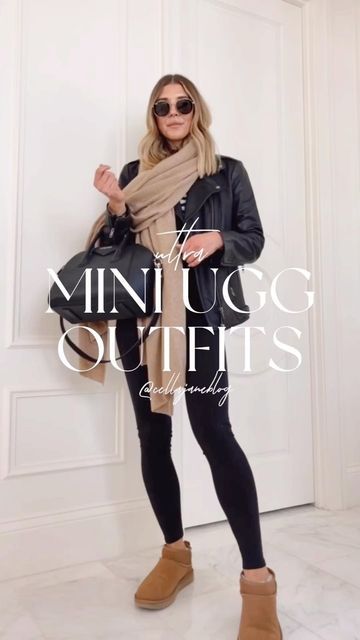 Becky Hillyard // Cella Jane on Instagram: "Ugg season is upon us. 🍁 Sharing a few ways to wear the ultra mini Uggs. #styledbyme #wiw #fashionreels" Casual Winter Outfits Comfy Leggings, Cold Weather Outfits Comfy, Mini Ugg Outfit, Ugg Minis, Outfits For Cold Weather, Ugg Outfits, Ultra Mini Uggs, Outfits Comfy, Comfy Outfits Winter