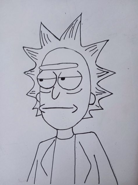 Rick And Morty Sketches Easy, Rick Drawing Easy, Rick Sketch, Rick And Morty Draw, Rick And Morty Doodles, Rick And Morty Drawing Sketch, Rick And Morty Drawing, Rick And Morty Characters, Rick And