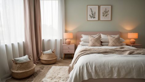 From relaxing to energizing, pick the perfect lighting to match your bedroom’s vibe. Light Neutral Bedroom, Neutral Bedroom Ideas, Candle Organization, Framed Botanical Prints, Neutral Bedrooms, Moroccan Shag Rug, Neutral Bedroom, Framed Botanicals, Upholstered Panels