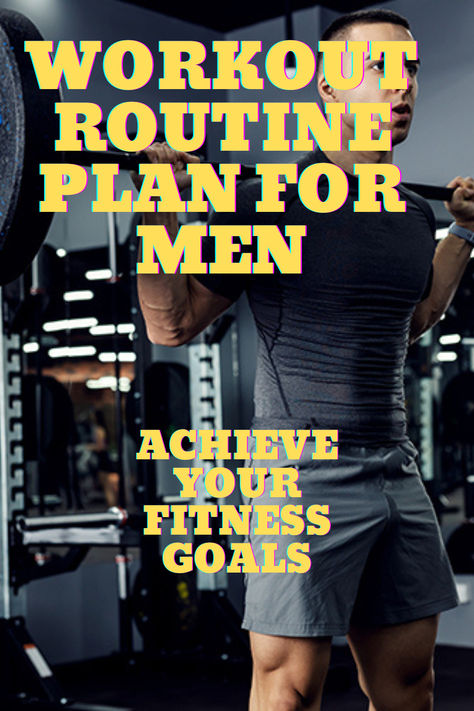 Graphic showcasing a full-body workout routine for men. Includes exercises like push-ups, squats, deadlifts, and planks. Each exercise is illustrated with a simple icon and labeled with recommended sets and reps. The design features a clean layout with bold text and a motivating color scheme, ideal for fitness enthusiasts looking to build strength and endurance. Beginner Gym Workout Men, Getting Back Into The Gym, Best Arm Workouts For Men, Free Weight Workout For Men, Men’s Workout Routine, Light Gym Workout, Mens Gym Workout Plan, Weekly Workout Plans For Men, Workout Plan For Men Gym