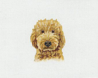 Abstract Needlepoint, Goldendoodle Names, Cross Stitch Harry Potter, Doodle Canvas, Dog Needlepoint, Needlepoint Ornaments, Needlepoint Designs, Dog Canvas, Thread Painting