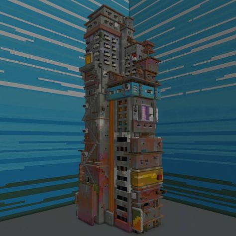 Minecraft Dystopia, Cyberpunk Minecraft, Apocalypse House, Scifi Building, Minecraft Steampunk, Minecraft Building Guide, Minecraft City Buildings, Minecraft Structures, World Decor