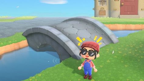 How do I make an Animal Crossing diagonal bridge? If you want to place bridges diagonally in Animal Crossing: New Horizons, we can show you how to do it! Acnh Diagonal Bridge, Something In The Way, Stone Bridge, Over The River, An Animal, Animal Crossing, Pool Float, Do It, How To Look Better