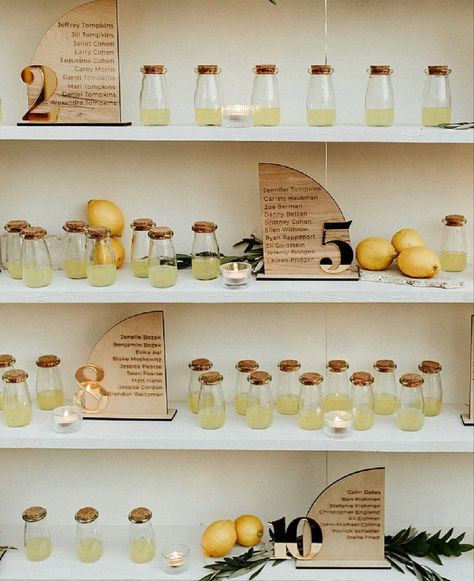 *I do not own rights to this picture* Take A Cello Wedding, Unique Table Seating Ideas, Limoncello Seating Chart Wedding, Shot Wall Wedding Seating Chart, Seating Chart Shots, Diy Store Signage, Wedding Seating Chart Shots, Take A Shot Seating Chart, Limoncello Seating Chart