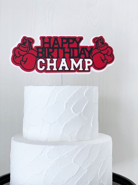 Boxing Cake Topper, Boxing Cake, Boxing Party, Ufc Gloves, Fiesta Shower, Baby Boy 1st Birthday Party, 26th Birthday, Baby Boy 1st Birthday, Romantic Videos Couples