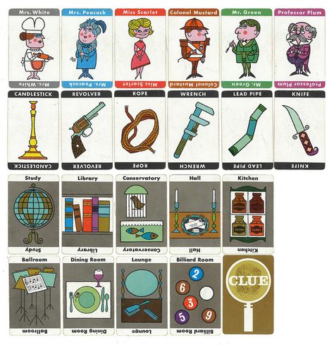 Clue 1960's Clue Cards Ideas, Clue Game Board Free Printable, Clue Cards Printable, Clue Board Game Printables, Cluedo Printable, Clue Game Printables, Clue Game, Clue Board, Web Games