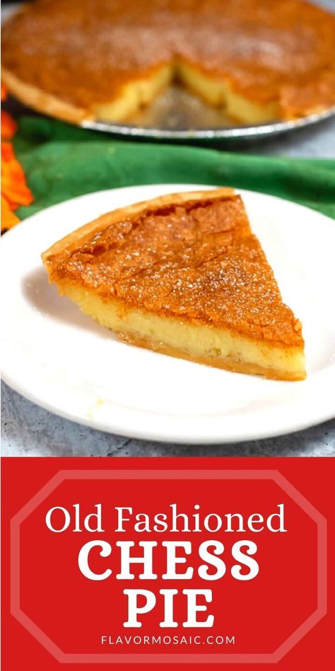 Southern Custard Pie, Easy Chess Pie Simple, Cornmeal Pie Recipes, Old Fashioned Chess Pie, Southern Chess Pie Recipe, Best Chess Pie Recipe, Easy Chess Pie Recipe, Chess Pie Recipe Southern, Old Fashioned Chess Pie Recipe