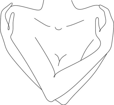 Woman Hugging Herself Drawing, Self Hug Illustration, Woman Hugging Herself, Embrace Equity, Hugging Drawing, People Hugging, Therapeutic Recreation, Body Image Art, Woman With Flowers