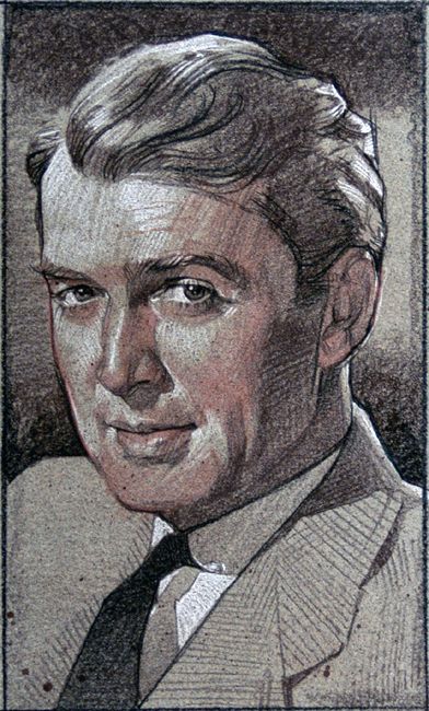 James Stewart (2006) 5x8.5" by Drew Struzan Drew Struzan Art, Drew Strewzan, Drew Struzan, Jimmy Stewart, Hollywood Art, James Stewart, Art Biz, Abstract Face Art, Star Wars Film