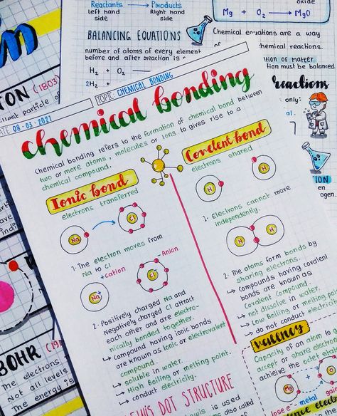 Bonding Chemistry, Chemical Bonding, Biochemistry Notes, Chemistry Study Guide, Chemistry Projects, 11th Chemistry, Chemistry Basics, Study Chemistry, Chemistry Education