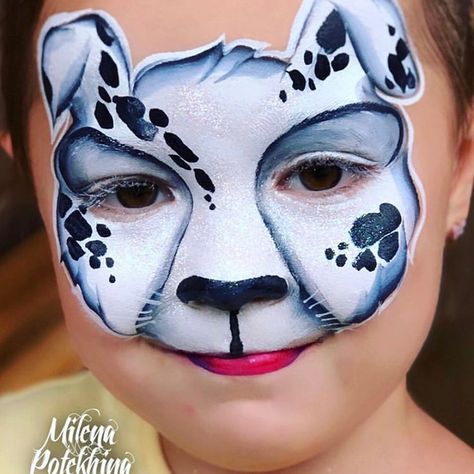 Thefacepaintingshop® on Instagram: “Wowing us with her talent  again with clever use of @fusionbodyart face paints is @milena_faceartist #facepaintersofinstagram…” Among Us Face Paint, Dog Face Paint, Puppy Face Paint, Dog Face Paints, Grime Artists, Face Painting Tips, Painting Dogs, Painting Practice, Face Paints