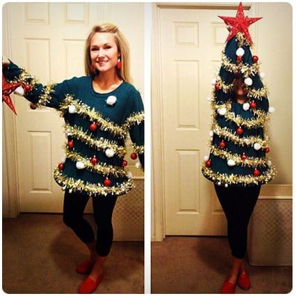 Inappropriate Christmas Sweaters, Creative Ugly Christmas Sweater, Christmas Costumes Diy, Ugliest Christmas Sweater Ever, Funny Christmas Costumes, Diy Christmas Outfit, Ugly Christmas Sweater Outfit, Diy Christmas Sweater, Christmas Sweater Outfits