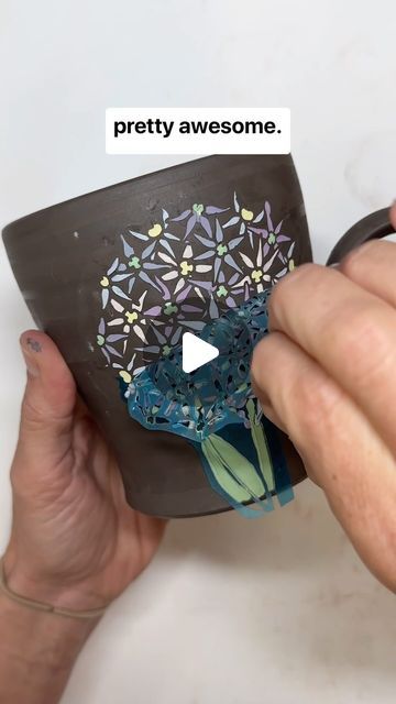 Ceramic Throwing, Ceramic Underglaze, Pottery Videos, Pottery Techniques, Pottery Designs, July 7, Cricut Vinyl, Cricut Design, Glaze