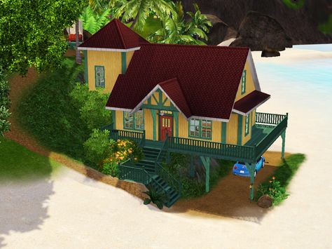 Sims Republic: Lilo & Stitch's House The Sims 3, Disney Lilo, House Goals, Design Case, Sims 3, Lilo And Stitch, Gingerbread House, The Sims, Sims 4