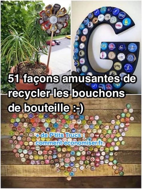 51 idées amusantes de recycler les bouchons de bouteille Diy Beer, Bottle Cap Crafts, Beer Caps, Christmas Ornaments Homemade, Bottle Cap, Stepping Stones, Recycling, Beer, Christmas Ornaments