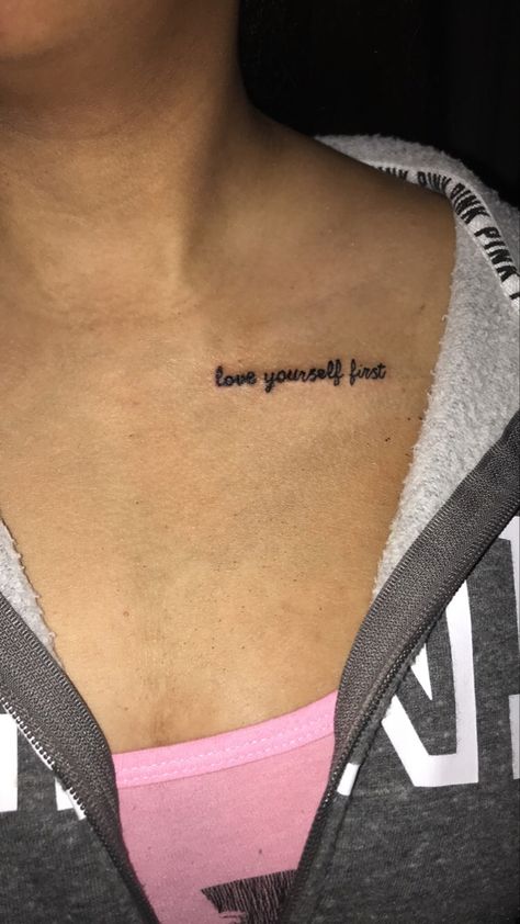 Tattoos Put Myself First Tattoo, Me Vs Myself Tattoo, Put Yourself First Tattoo, I Love Me Tattoo, Me Myself And I Tattoo, Love Myself Tattoo, Love Myself First, Put Myself First, Self Love Tattoos