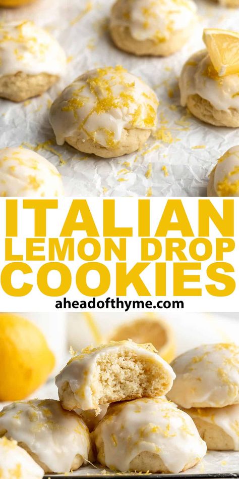 Lemon Drop Cookies (Anginetti) Italian Lemon Drop Cookies, Dessert Cannoli, Italian Lemon Cookies, Cookies Lemon, Bread Booze Bacon, Lemon Drop Cookies, Drop Cookie Recipes, Resepi Biskut, Coconut Dessert