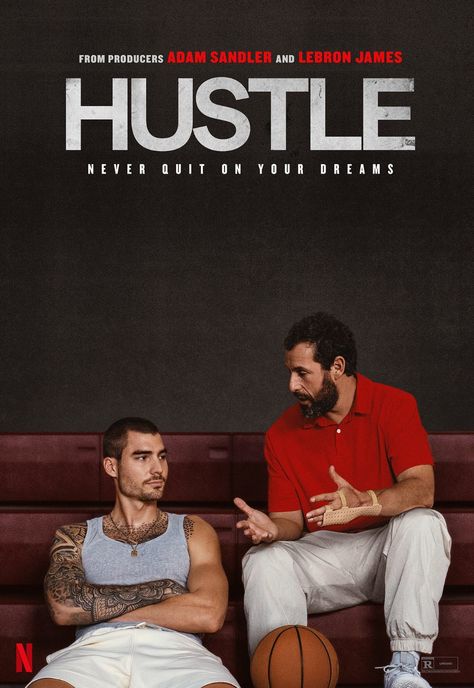 Hustle Movie, Basketball Movies, Adam Sandler Movies, Cr7 Wallpapers, Film Netflix, The Great Race, Nba Pictures, Movie Covers, Love And Basketball