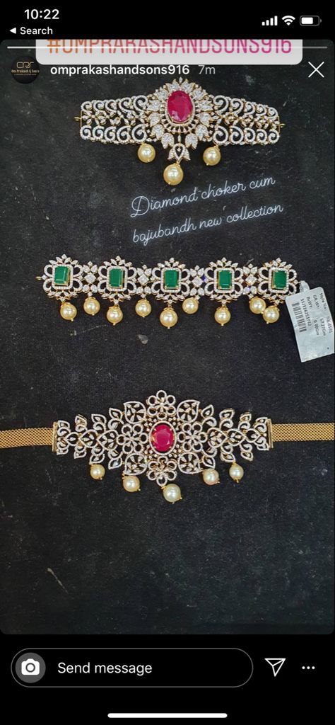 Small Diamond Choker Indian, Diamond Armlet, Diamond Choker Indian, Vanki Designs Jewellery, Antique Gold Jewelry Indian, Gold Jewelry Simple Necklace, Indian Jewellery Design Earrings, Antique Jewelry Indian, Diamond Necklace Set