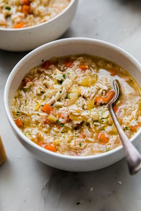 Parmesan Chicken Pastina Soup Recipe | Little Spice Jar Chicken And Stars Soup, Italian Pastina Soup, Chicken Pastina Soup Recipe, Chicken And Stars, Chicken Pastina Soup, Chicken Pastina, Stars Soup, Italian Pastina, Pastina Recipes