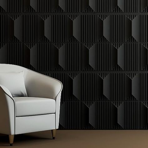 Amazon.com: Art3dwallpanels PVC 3D Wall Panel for Interior Wall Décor, 19.7" x 19.7" Wall Decor PVC 3D Wall Panels, 3D Textured Wall Panels, Pack of 12 Tiles, Black : Tools & Home Improvement 3d Textured Wall Panels, Plastic Wall Panels, Mosaic Tile Mirror, Textured Wall Panels, Black Interior Design, Brick Paneling, Textured Panels, Pvc Wall Panels, 3d Wall Decor